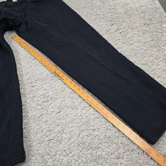 Lucky Brand Mens Black Dungarees 34 (Fits 31x33) Relaxed Tapered USA Vintage Fit - Picture 11 of 13